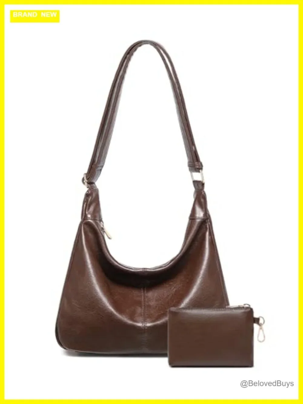 Hobo Bag Women Soft Vegan Leather Slouchy Shoulder Crossbody Handbag Mini Purse